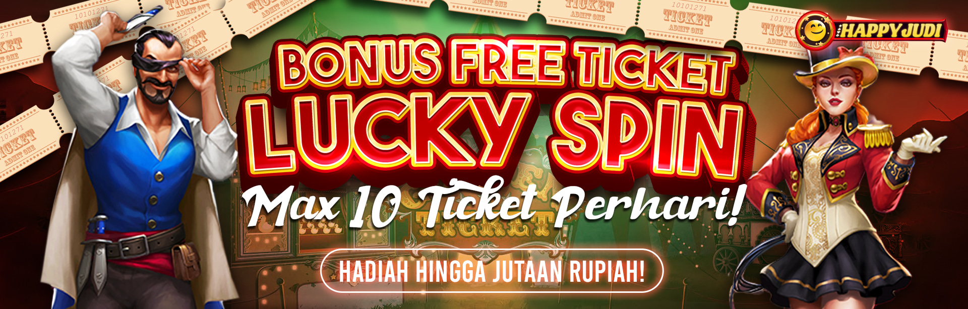 HAPPYJUDI FREE LUCKY SPIN TICKET RE-DEPO MEMBER
